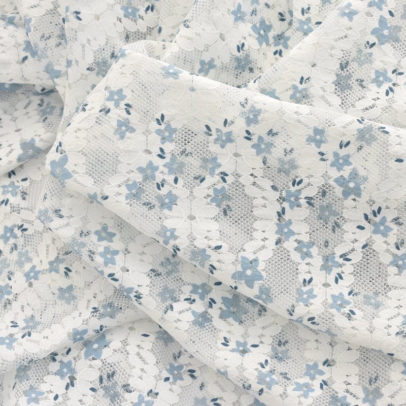 New Design Wholesale Swiss Lace Fabric Elegant Printed Floral Lace Fabric For Women