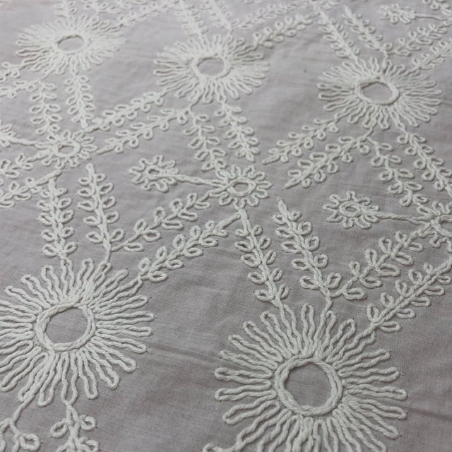HA-16175 New fashion women plain cord cotton voile mexican embroidered fabric dress