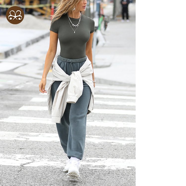 Hot Sale Fashion Women Custom Ribbed Rayon Top Stretchy Crew neck Tank Top