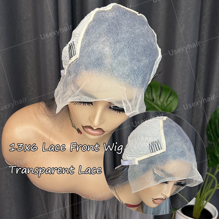 26 28 30 40 inch Gray Lace Frontal Wigs Human Hair curly deep Wave Transparent Wavy Grey Lace Front Wig For Women Pre Plucked