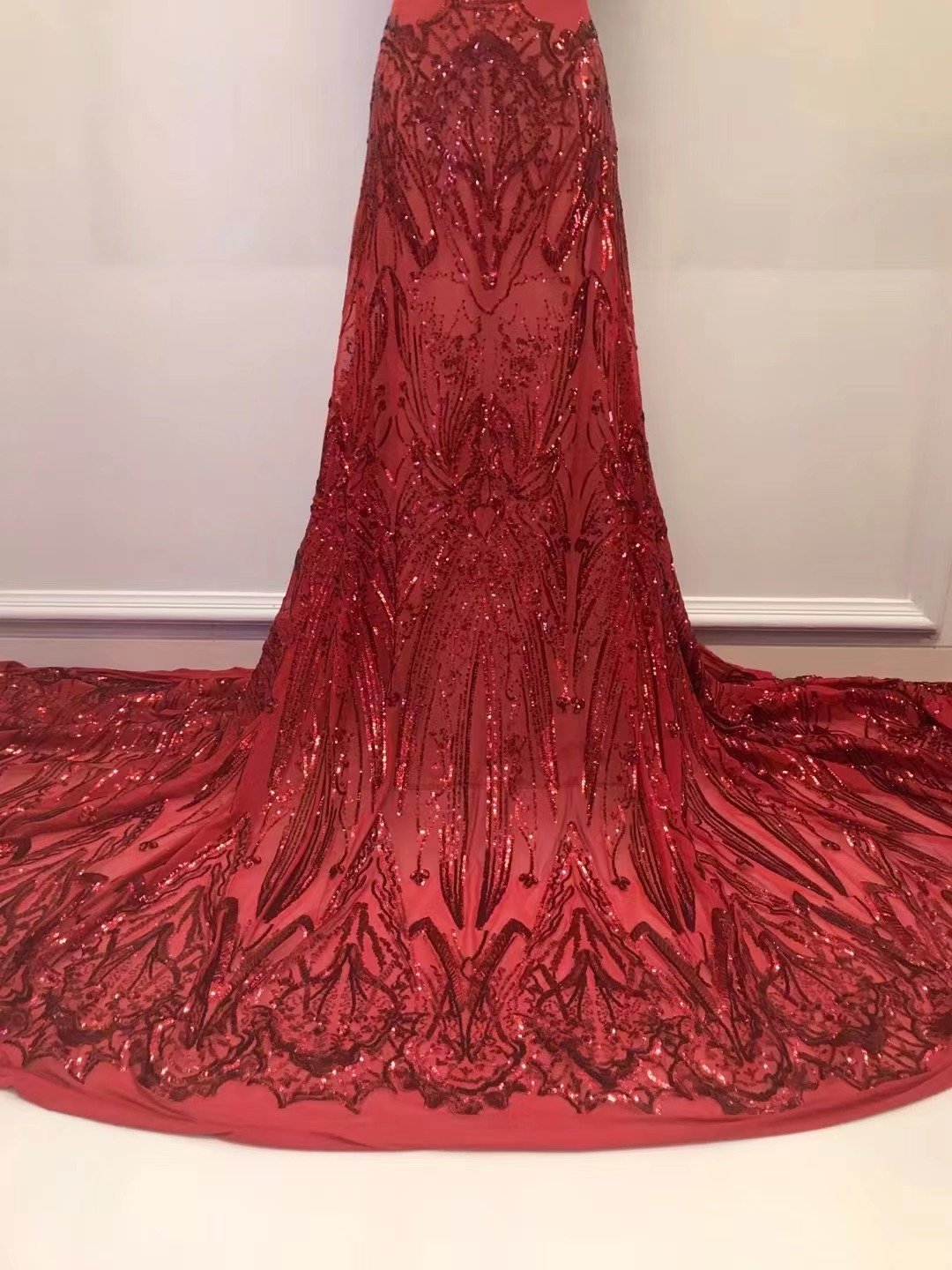 high-end chiffon embroidery fabric 2022 bridal lace for wedding dress