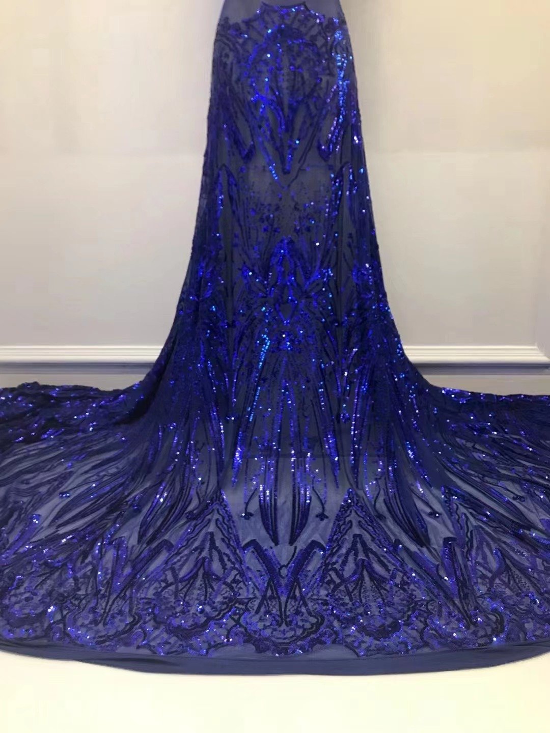 high-end chiffon embroidery fabric 2022 bridal lace for wedding dress
