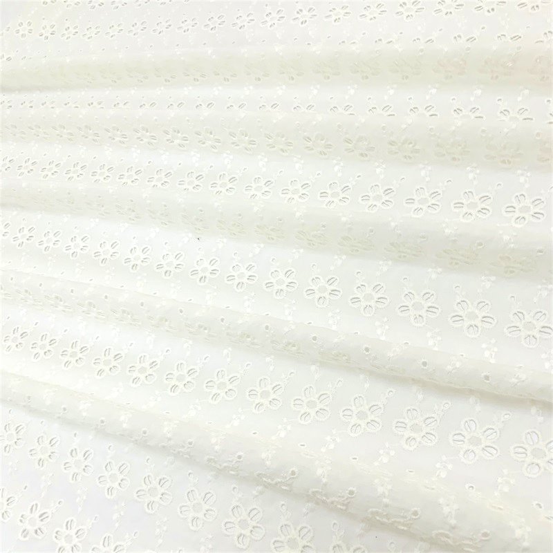 Latest Embroidered Cotton Fabric Home Textile Cotton Embroidered Fabric