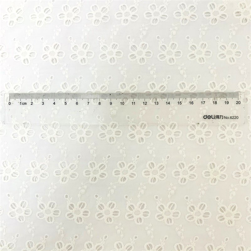 Latest Embroidered Cotton Fabric Home Textile Cotton Embroidered Fabric