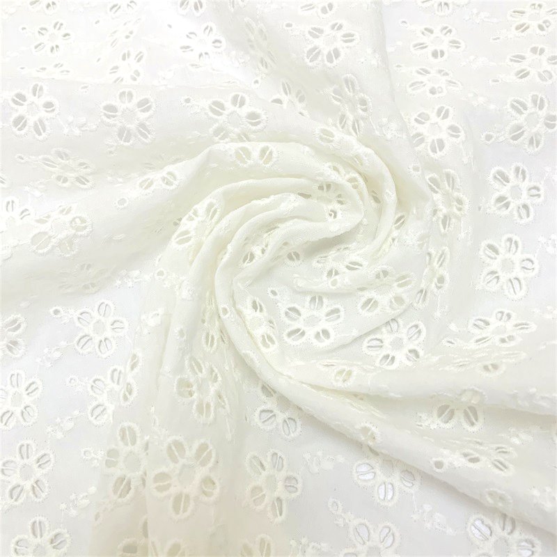Latest Embroidered Cotton Fabric Home Textile Cotton Embroidered Fabric