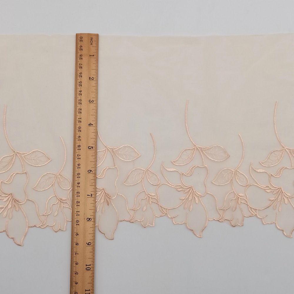 Lace New Product Lolita Style Children's Clothes Spot Supply Rose Embroidery Skin Color Lace Polyester Fabric Embroidery 3days