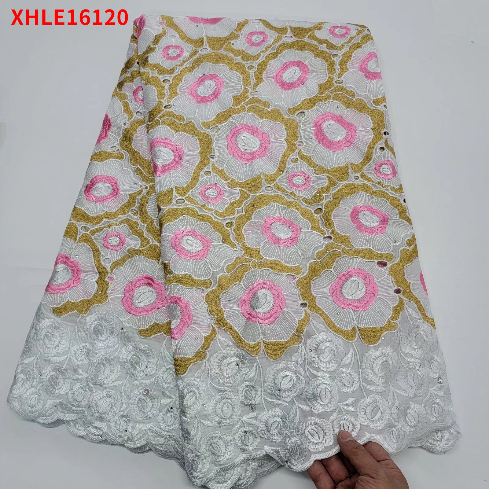 African Swiss Cotton Nigerian High Quality Abrasion-resistant Lace Fabric Tricot Voile 2kg Cloth Textiles Evening Party Dress