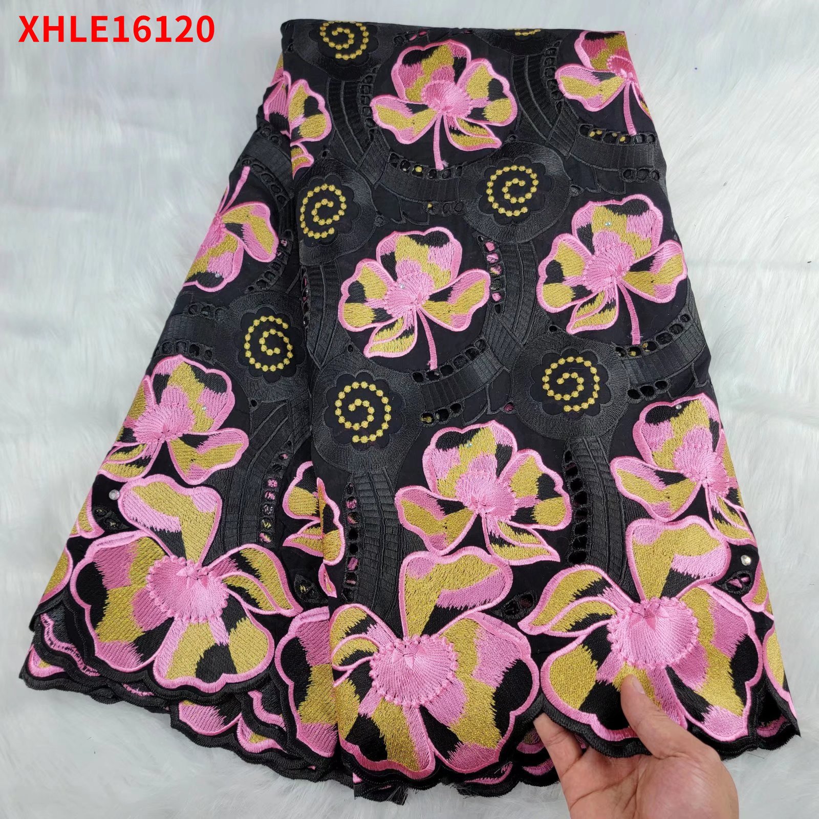 African Swiss Cotton Nigerian High Quality Abrasion-resistant Lace Fabric Tricot Voile 2kg Cloth Textiles Evening Party Dress