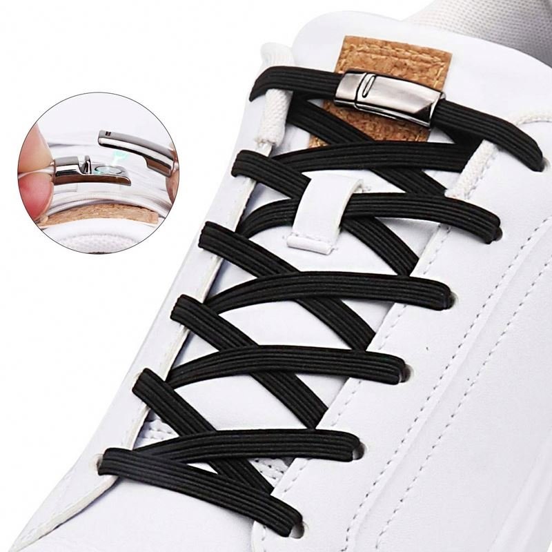 No tie Shoelaces Elastic Locking Shoelace Flat Multi Color sports Shoe Laces Easy to put on and take off Lazy Magnetic Laces