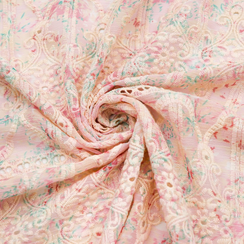 New Arrivals cotton embroidery fabrics 100% cotton custom fabric printing for dress
