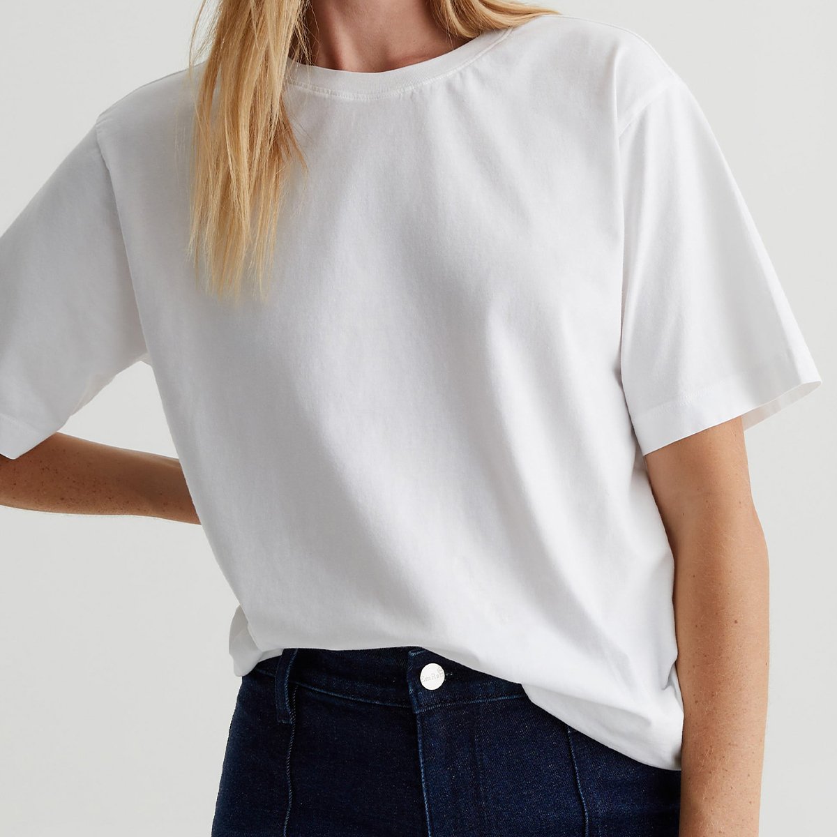 OEM/ODM Women's Boyfriend Cotton Tee - Soft Jersey Fabric, Slouchy Relaxed Fit, Versatile Everyday Wear, Easy-Going Neckline