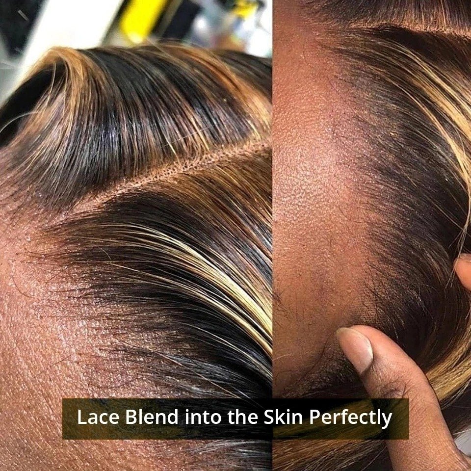 Wholesale Cuticle Aligned Brazilian Virgin Color Lace Front Wigs Vendors Highlight Human Hair Wig 4x4 Highlighted Closure Wig