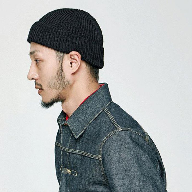 Wholesale Rib Knit Cuffed Winter Hip Hop Street Funky Docker Trawler Fisherman Beanie Hat Cap