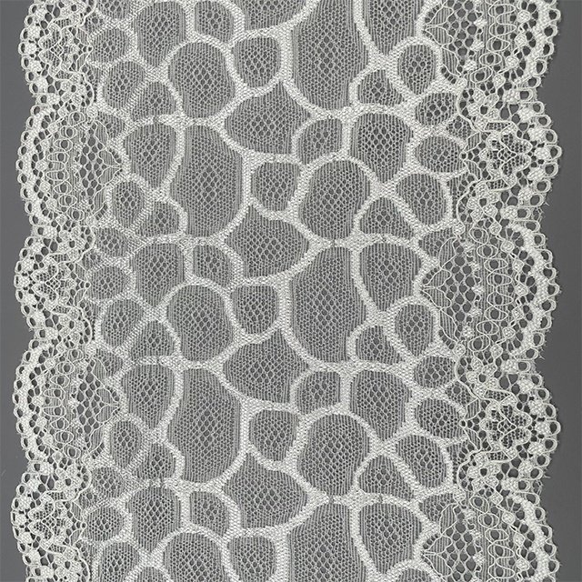 TUTON Bridal Fabric French Supplier Lace Narrow Wide 18.0 CM Elastic Trim