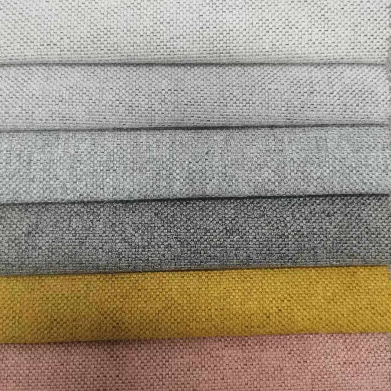 High-quality simple monochrome burlap imitation linen polyester fabric sofa decoration fabric
