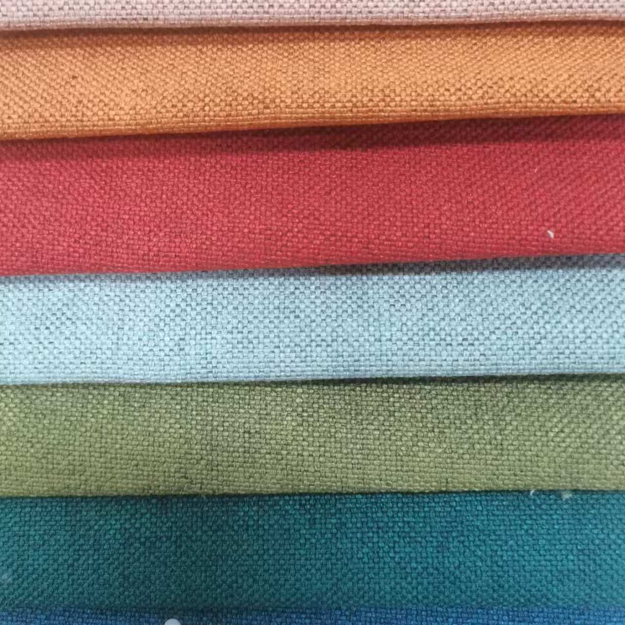 High-quality simple monochrome burlap imitation linen polyester fabric sofa decoration fabric
