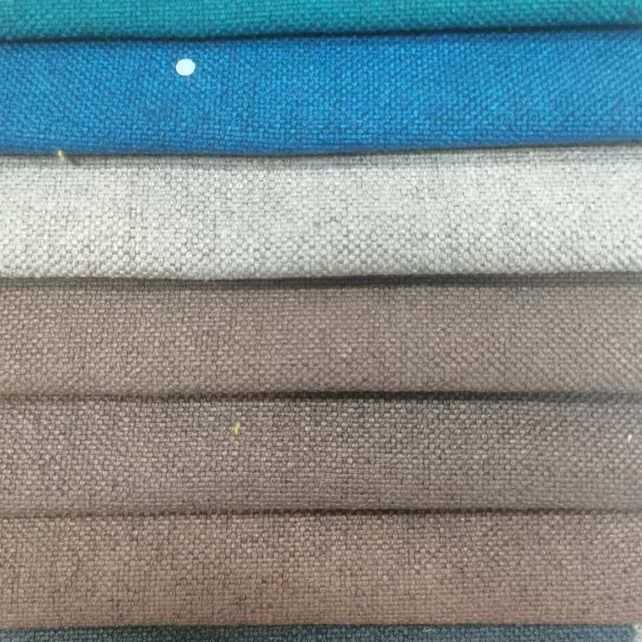 High-quality simple monochrome burlap imitation linen polyester fabric sofa decoration fabric