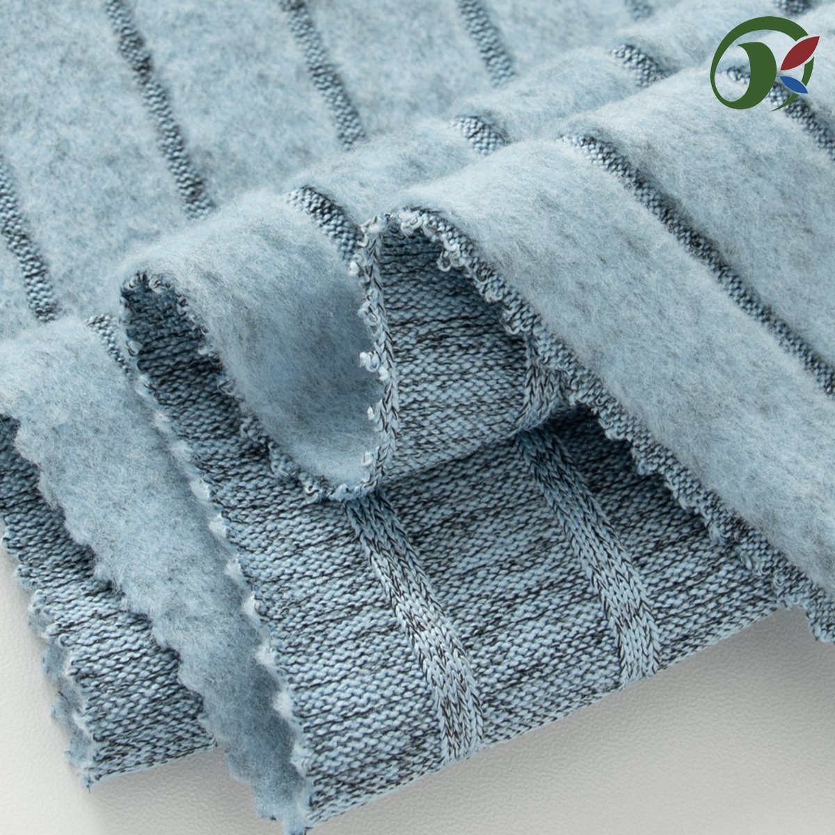 Wholesale of multi-color suede type knitted ribbed polyester spandex fabric by suppliers