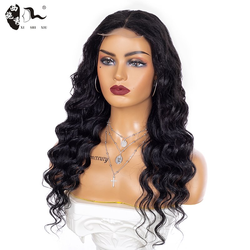 XISHIXIU HAIR factory direct human hair blend lace wigs 80%human hair blend human blend lace front wigs Janpan fiber