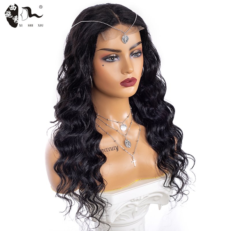 XISHIXIU HAIR factory direct human hair blend lace wigs 80%human hair blend human blend lace front wigs Janpan fiber