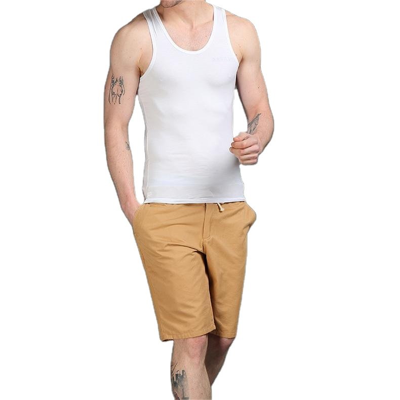 Men's Summer Tank Tops Sports Wear Essentials 100% cotton Lightweight 140gram 1x1 Rib vest