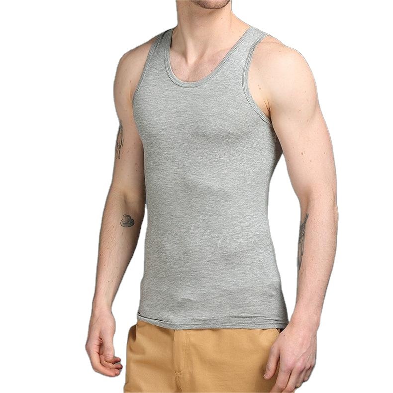 Men's Summer Tank Tops Sports Wear Essentials 100% cotton Lightweight 140gram 1x1 Rib vest