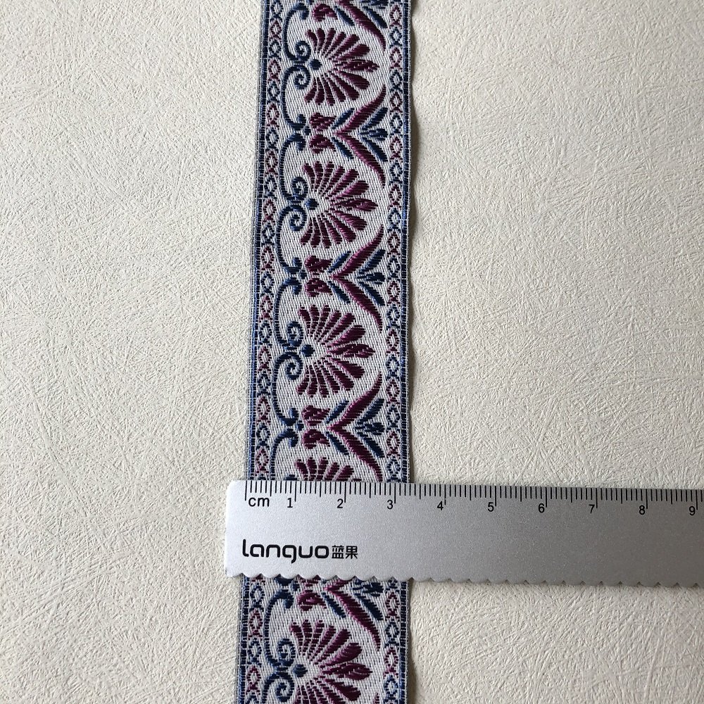 Ethnic Style Lace Jacquard Webbing Woven Tape For Garment Accessories Width 3.3 cm ST-948