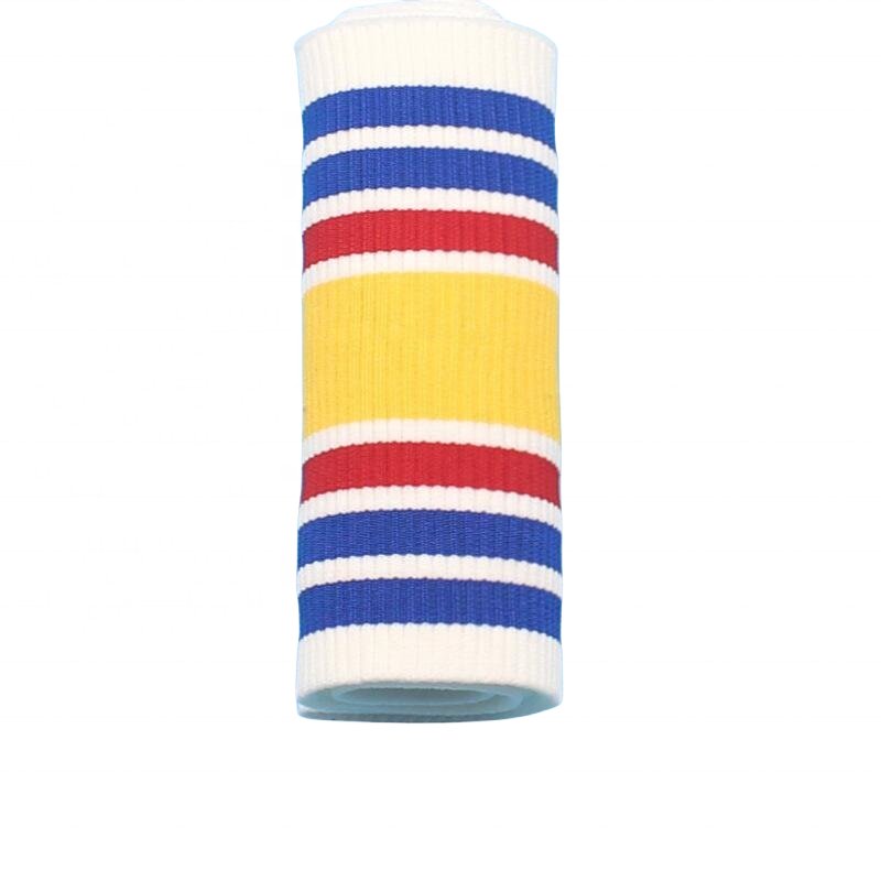 Factory direct 2x2 knitted custom collar, cuffs and hem high quality double rib