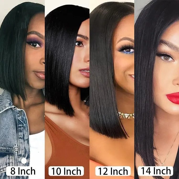 Cheap Straight Short Bob Wig Natural Human Hair Hd Full Transparent Lace Front Wig Raw Indian Virgin Human Hair Lace Frontal Wig
