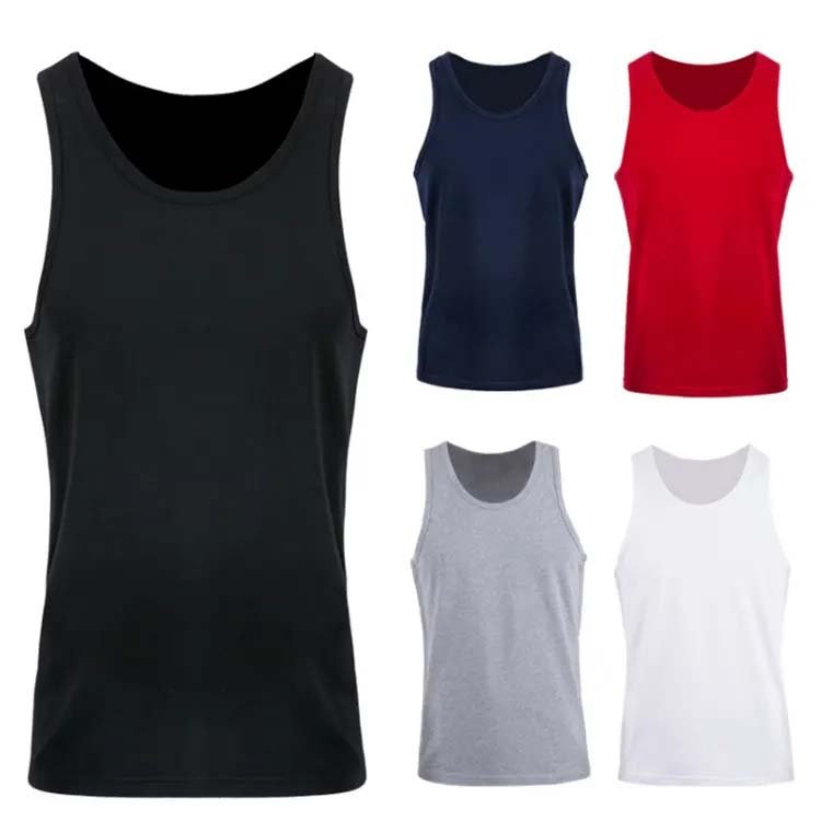 Custom Design 95% Cotton 5% Spandex Tight Tank Top Breathable Oem Slim Fit Tanks Undershirt