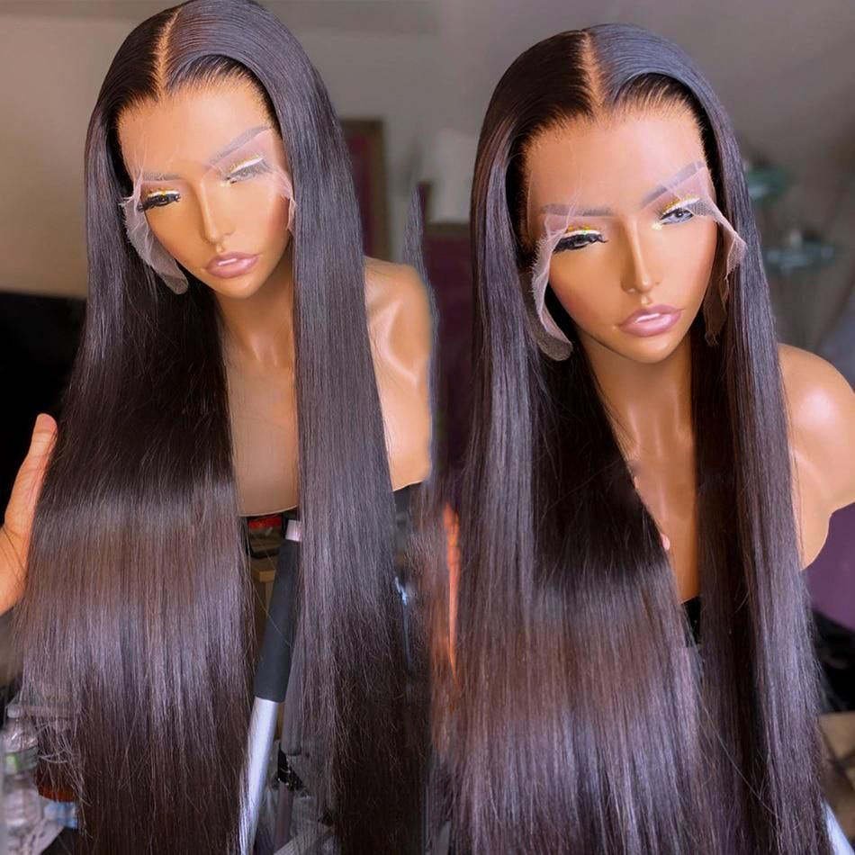 Lace Front Closure Wig for Black Virgin Human Hair Swiss Lace Frontal Wig Vendors, Brazilian Women Wholesale HD Full 360 13*6