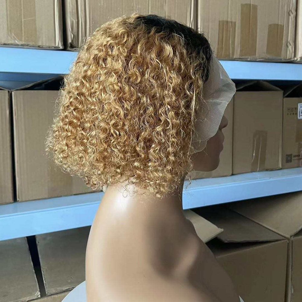 Cheap Perruque 13x4 T Lace Frontal Pixie Cut Curly Wig,Bleached Knots Short Brazilian Wig,Hd Lace Human Hair Wig For Black Women