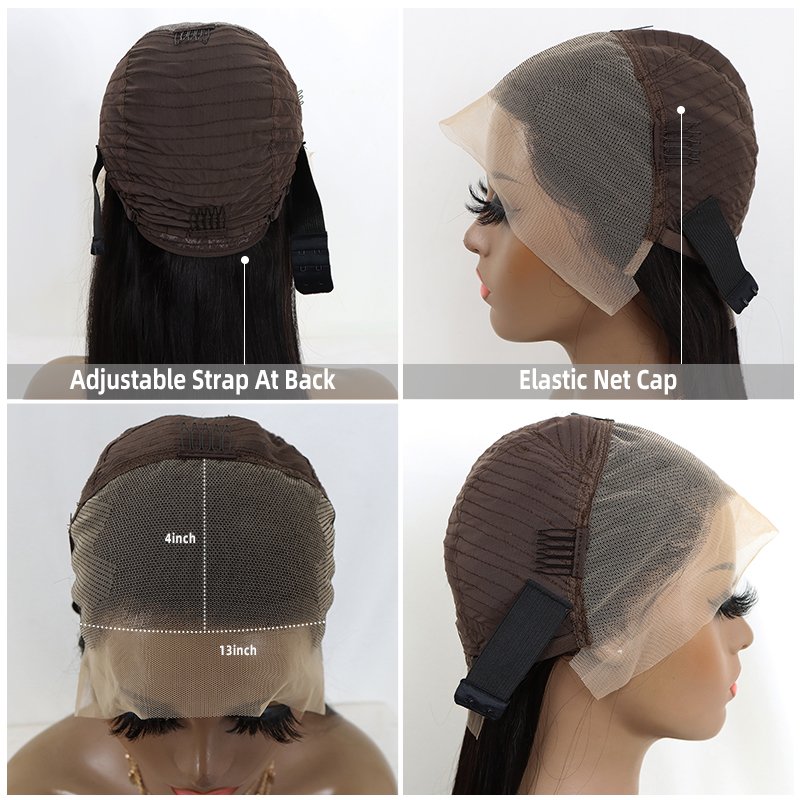 Ready to Ship 30" Indian Cuticle Aligned Preplucked Transparent 13x4 Full Lace Front Wig Body Wave Human Hair Wigs 150% Density