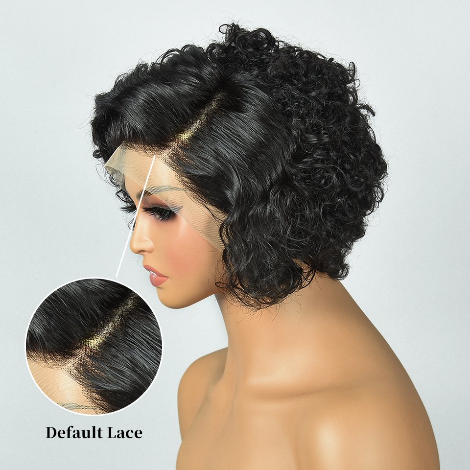 Vendor Short Pixie Curly 13x4 HD Lace Human hair Wig Raw Vietnamese Hair Pixie Cut Human hair HD Lace Front Wig Ready to Ship