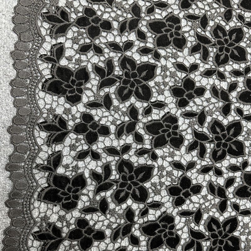 Recycled Floral Laser Embroidery Fabric Openwork Lace 3D Flower Bridal Laces for Wedding Dress