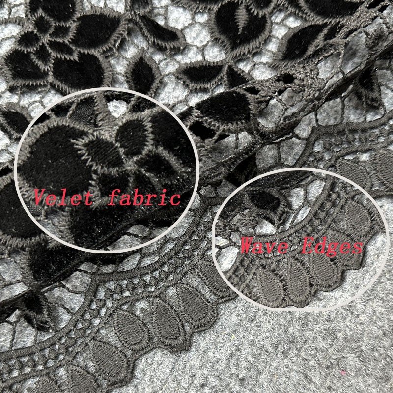 Recycled Floral Laser Embroidery Fabric Openwork Lace 3D Flower Bridal Laces for Wedding Dress