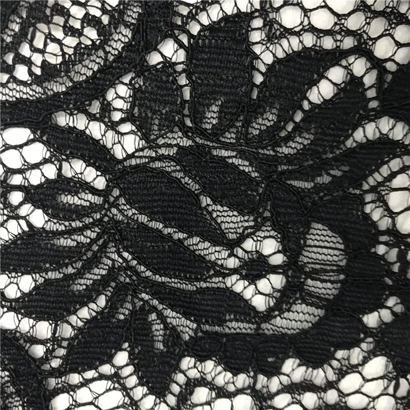 2023 Black Lace Cord Cotton Nylon Dress Lace Fabric