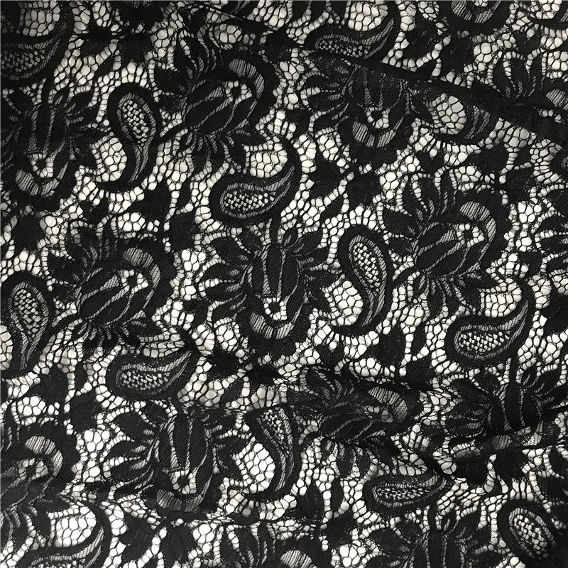 2023 Black Lace Cord Cotton Nylon Dress Lace Fabric