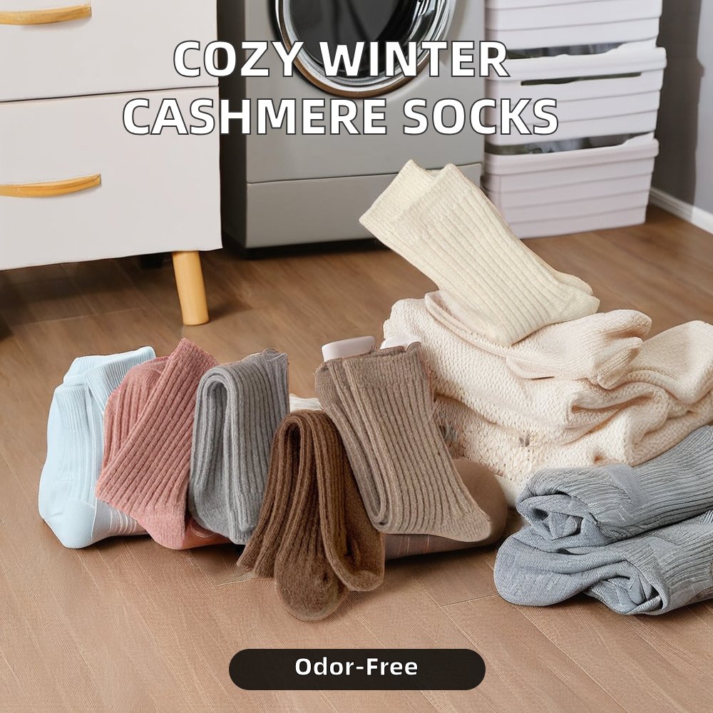 Winter Warm Cozy Cashmere Socks for Ladies Soft Knitted Wool Crew Anti-Slip Feature Available Rib Pink Black White-from Yiwu