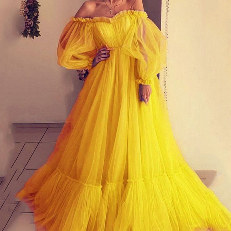 Liu Ming Luxury Autumn 2024 Trending Elegant Women Off Shoulder Bridal Classic Lace Floor Length Cocktail Party Evening Dresses