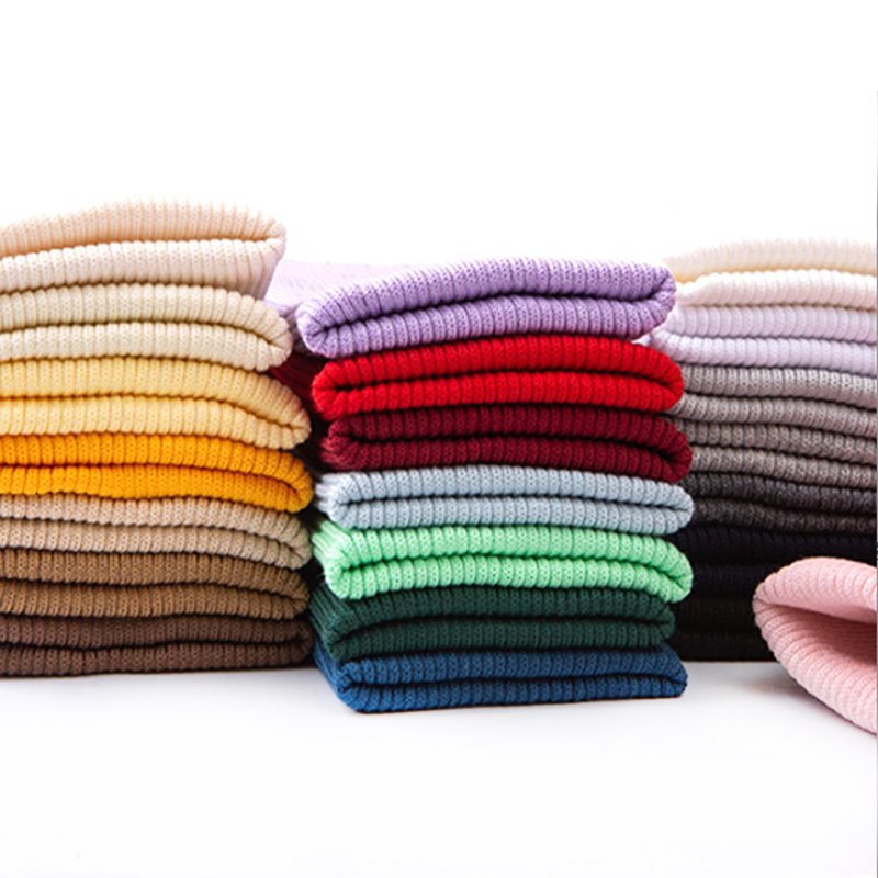 Stock Wholesale 95%Cotton 5%Spandex Ribbed Knit Cuffs For Jacket Bomber Clothing Accessories