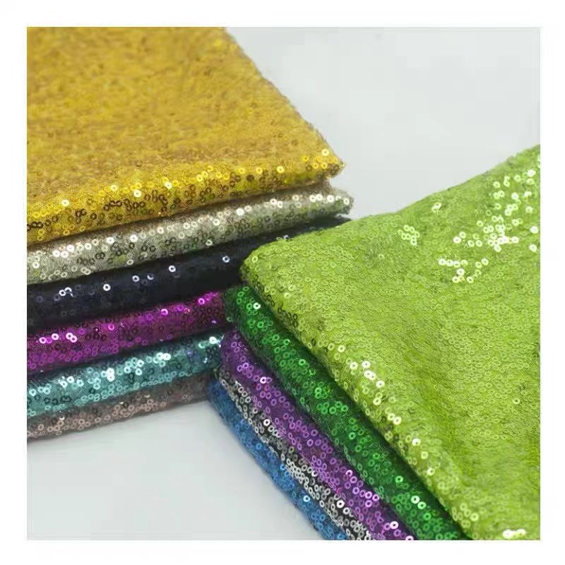 Wholesale Factory Direct Sequin Embroidery Fabrics Home Textile Gold Sequin Fabric For Costume/ Dresses