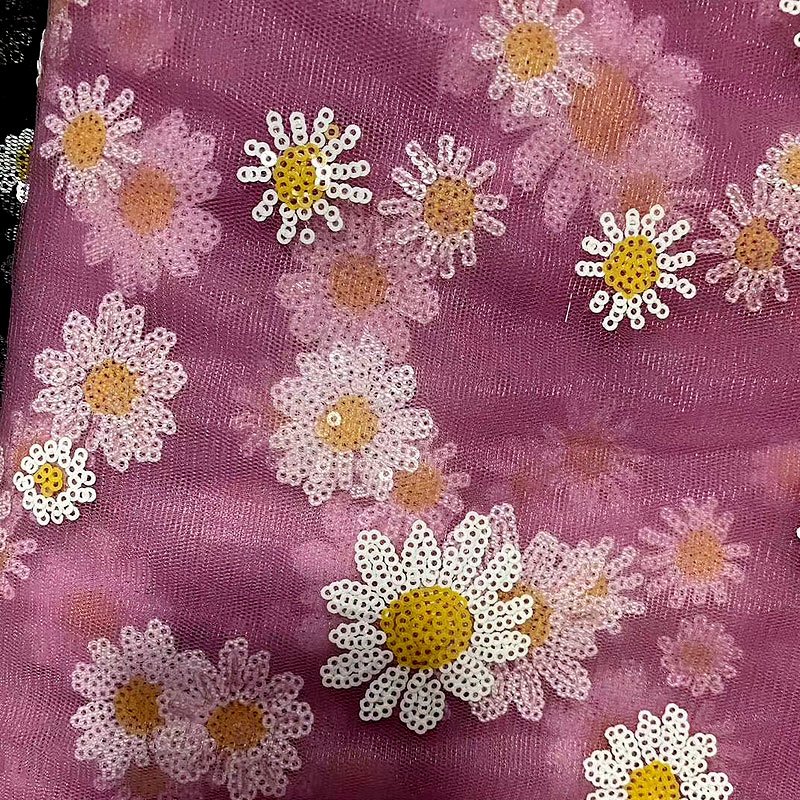 French guipure Soft stretch 3D fancy floral plain knitting metallic crochet mesh sequin voile embroidery lace fabric