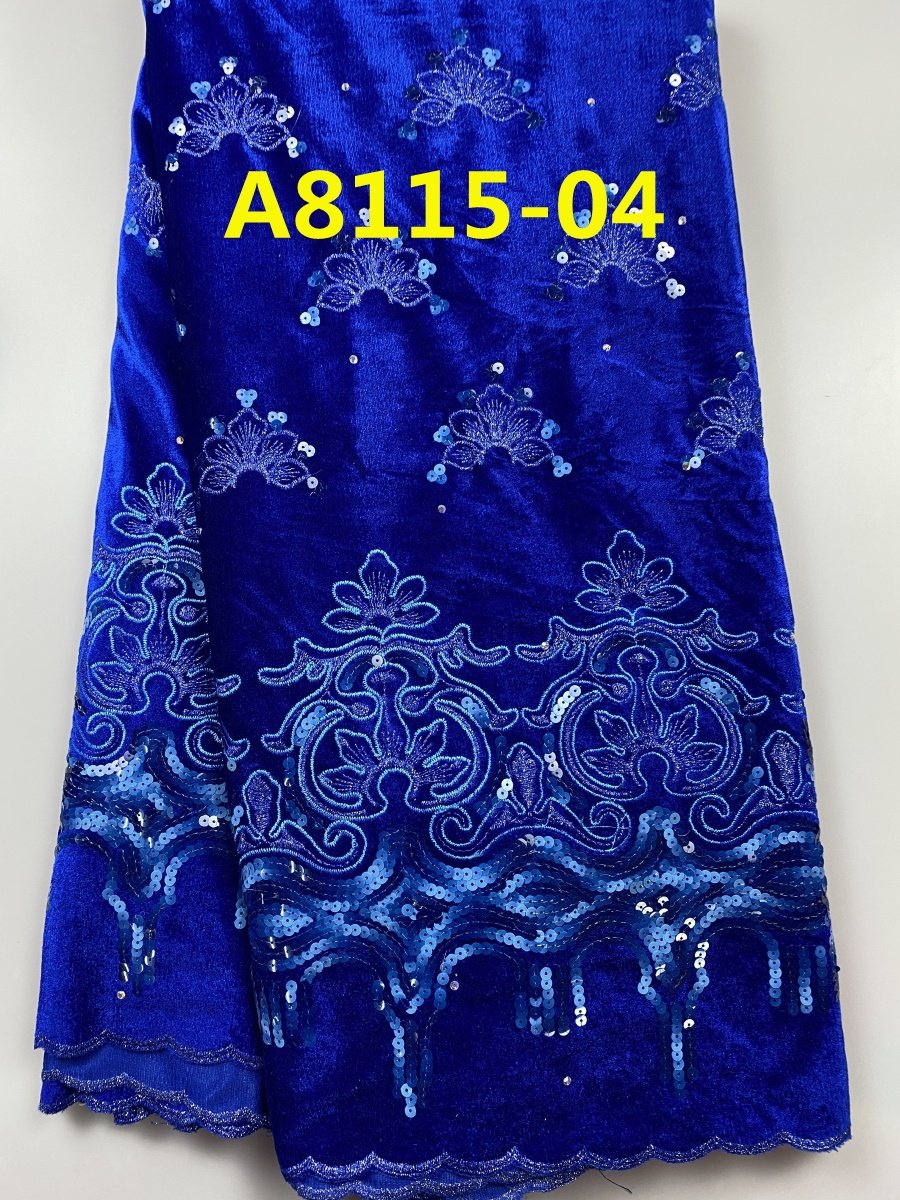 ACI African Velvet Lace Fabric With Sequence Soft Quality African Lace Fabric 2023 New Design Custom Made