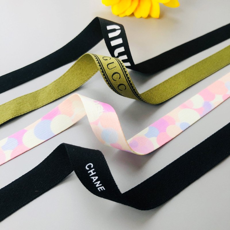 Customized Spot Printing Small Fragrance Color Bow Ribbon Shoelaces Hair Accessories Clothing Accessories Can Print Logo Ribbon