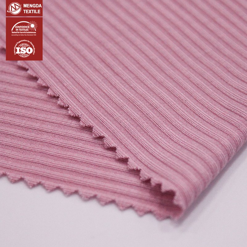 40s Ecocosy eco-friendly viscose-rib-fabric 3x3 rib viscose rayon dyed fabric factories for women top camisole