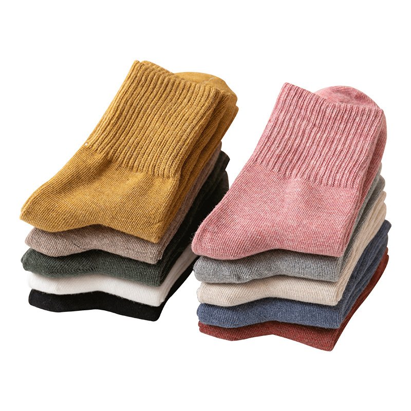 Quarter Socks Men Neutral Colors Color Women Cotton Socks High Rib Cotton Comfortable Socks
