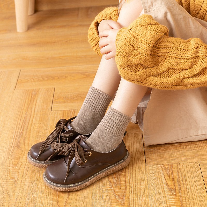 Quarter Socks Men Neutral Colors Color Women Cotton Socks High Rib Cotton Comfortable Socks