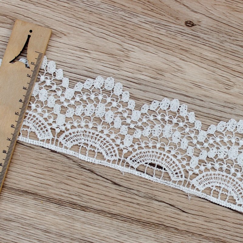 Zeal Latest Design White Polyester Lace Trim Flower Craft Crochet Wedding Dress Clothes Apparel Accessories Fabric Type