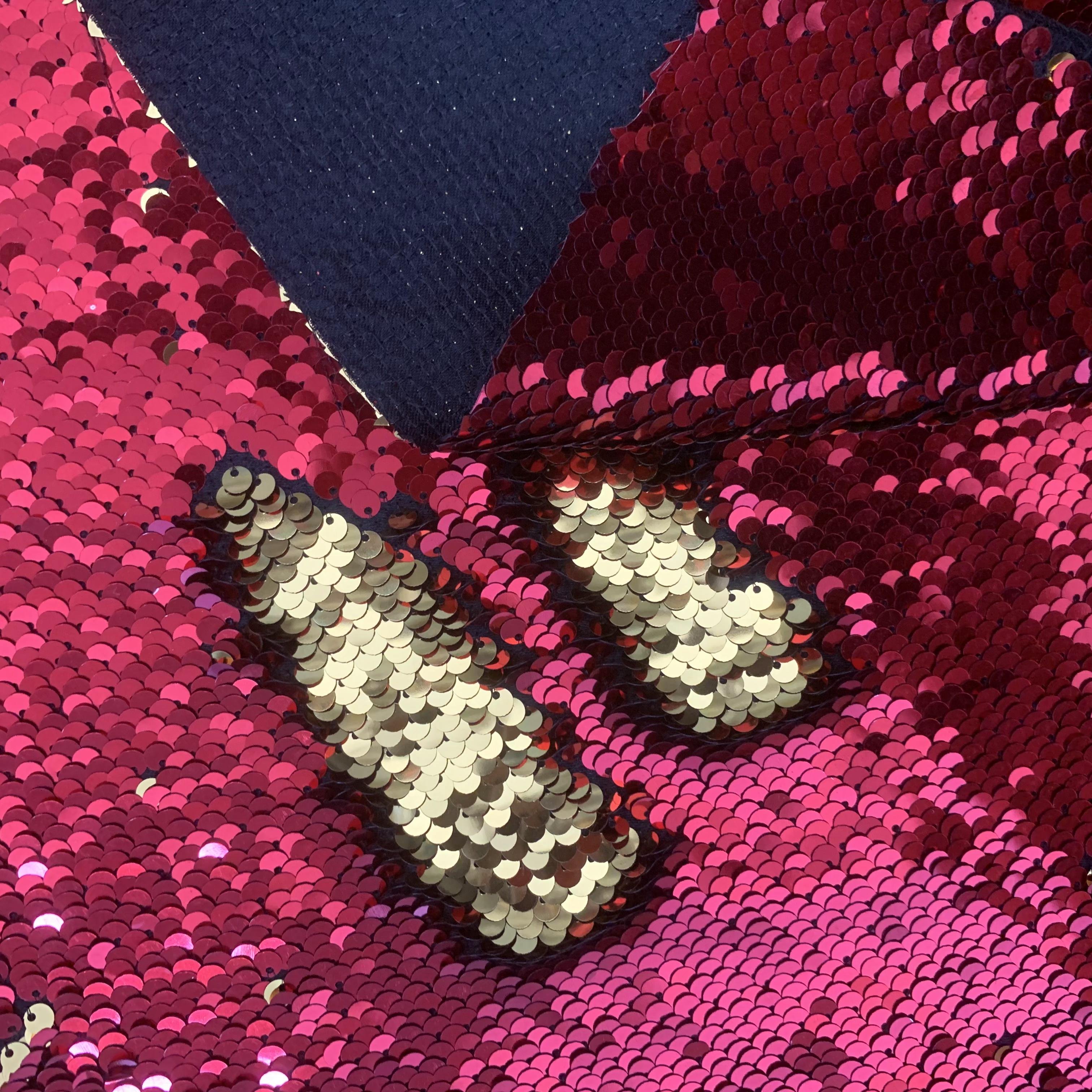 High Quality Sparkle 5mm Sequin Fabric Double Side Flip Sequin Fabric 100% Polyester Embroidery Sequin Fabric